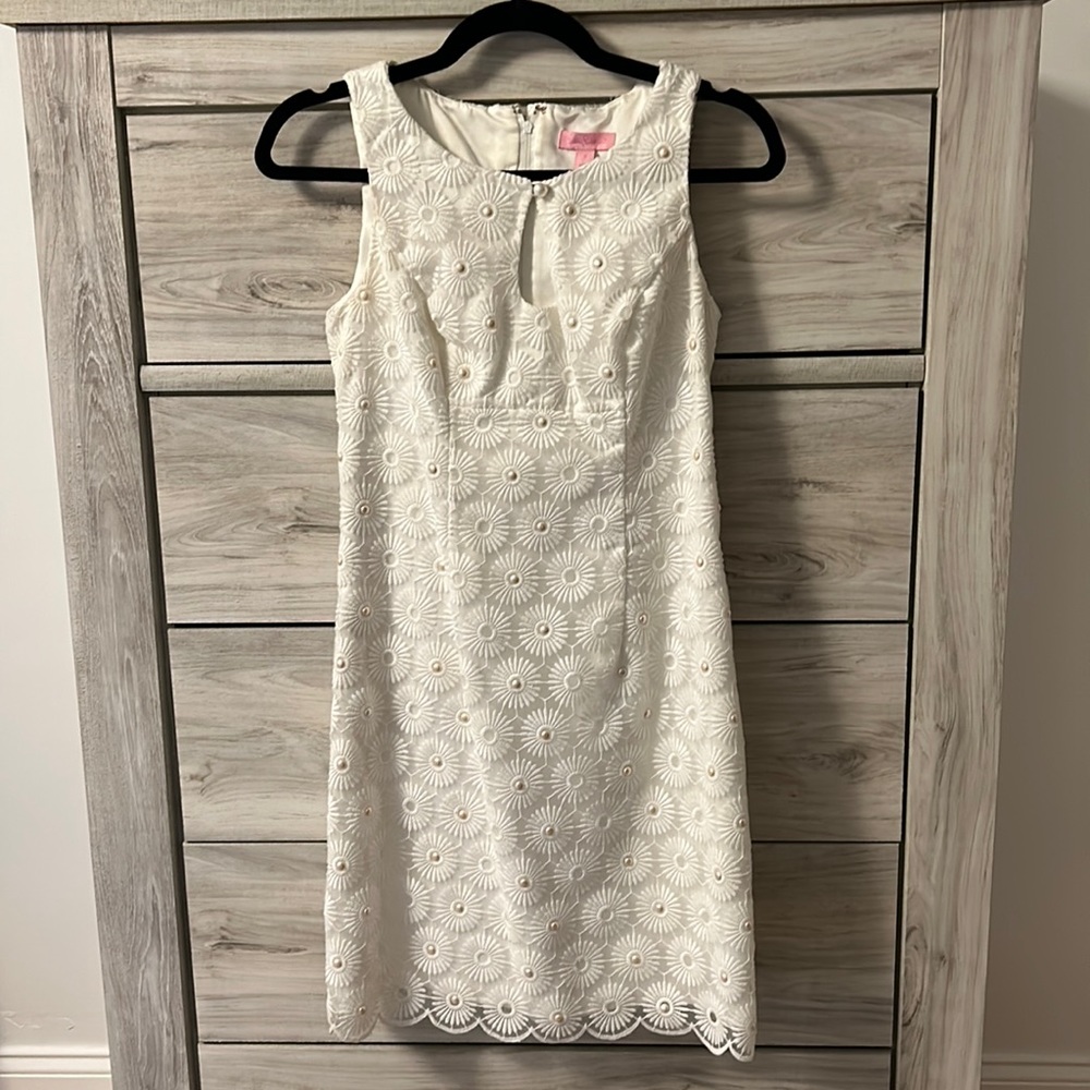 Size 0 Lilly Pulitzer White Daisy Dress!